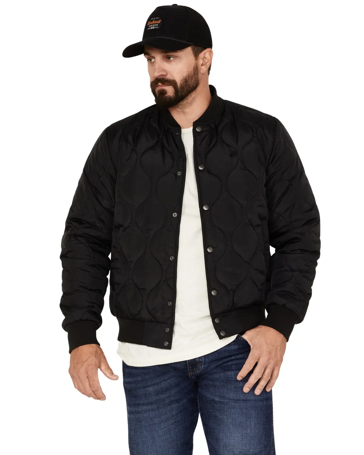 Brixton Men's Men'S Dillinger Quilted Bomber Jacket - 03352-Black