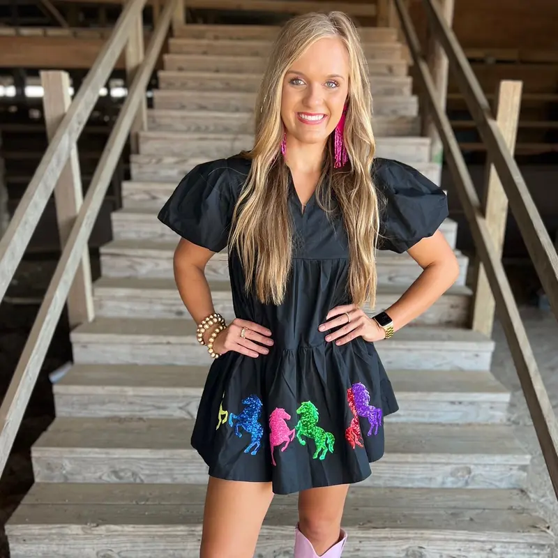 jewelry for black sequin dress City Lights Black Sequin Dress, Small - The Mint Julep Boutique