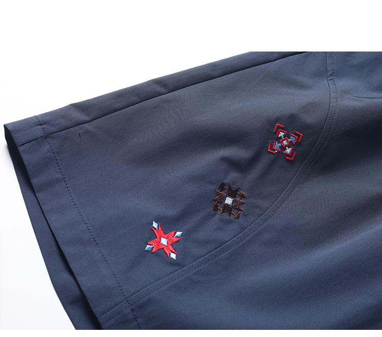 3 Packs Men's Vintage Ethnic Print Shorts, Summer Casual Beach Shorts, Fashion Embroidered Design Athletic Shorts for Men