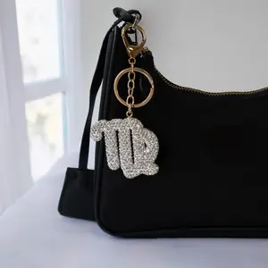EVRY JEWELS Women's Zodiac Bling Bag Charm EVRY JEWELS Women's Zodiac Bling Bag Charm