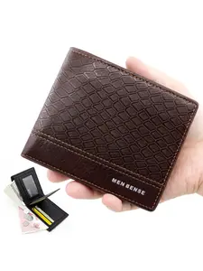 Men's Short Wallet Snake Skin Style Multi-Card Slots Cash Holder for Business Commute Daily Use, Casual Plain Design All Seasons