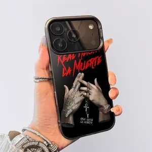 LUMN Studio Retro Premium "True Until Death" Pattern Shockproof PC Smartphone Case, Full Screen Anti-Drop Durable Protection Casing, Cellphone Accessories for iPhone 11-17 Series