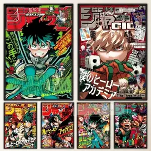 My Hero Academia Poster Fancy Wall Canvas for Living Room Bar Vintage Decorative Painting Middle