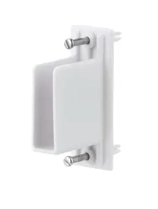 212 MAIN Fast Set Wall End Bracket with Drive Pin - White Wall Mount Shelf Support
