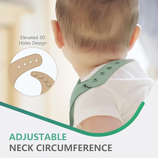 3-Pack Silicone Baby Bibs for Toddlers – Soft Adjustable Waterproof Bibs with Food Catcher Pocket for Boys & Girls 3-Pack Silicone Baby Bibs for Toddlers – Soft Adjustable Waterproof Bibs with Food Catcher Pocket for Boys & Girls