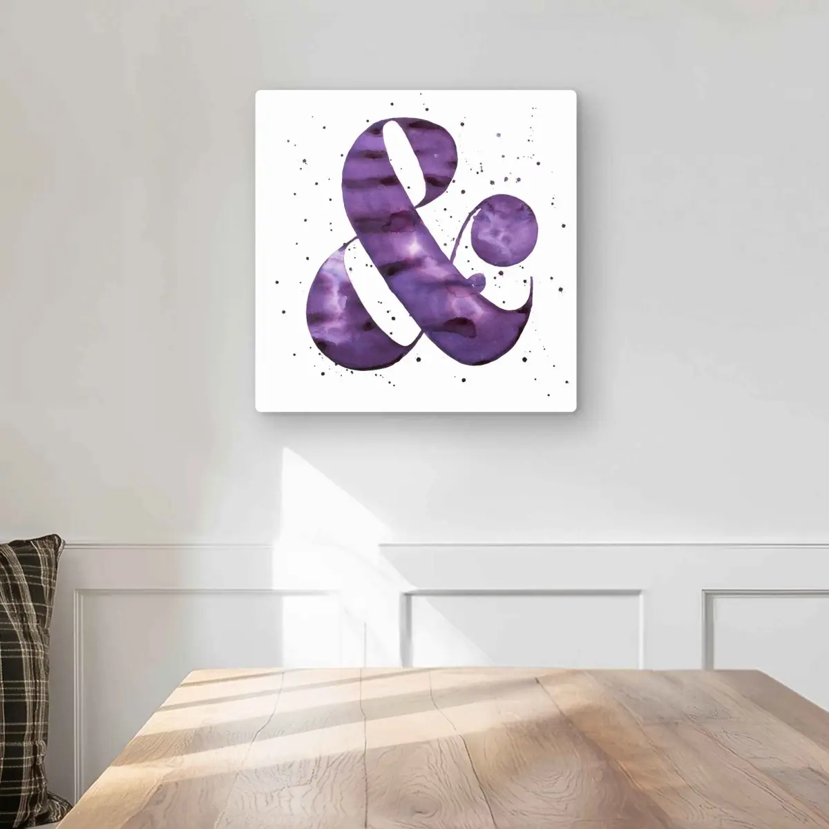 212 MAIN Durable Aluminium Ampersand Graphic Artwork, 16x16 in Purple, Artistic Stylish Typography Home Decoration, Creative Modern Decoration Wall Art, Thoughtful Home Supplies Gift Option