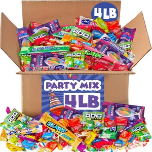 Birthday Party Candy Mix - 4 Pounds - Bulk Pinata Stuffers - Valentines Day Large Candy Bag For Party Treat Favors
