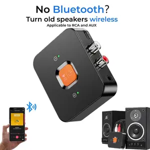 Bluetooth 6.0 Receiver for Vintage Speakers – Wireless Adapter that Adds Bluetooth Functionality to Any AUX/RCA Stereo Speaker (Receiver Only)
