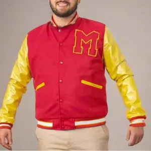 MJ Thriller Jacket Men Medium Size Wool Jacket Faux Leather Jacket M