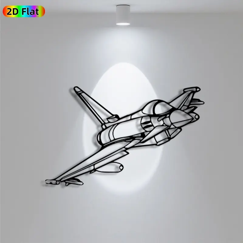 1pc Avant-Garde Jet Fighter Metal Wall Art, Statue Mural, Iron Craft ...
