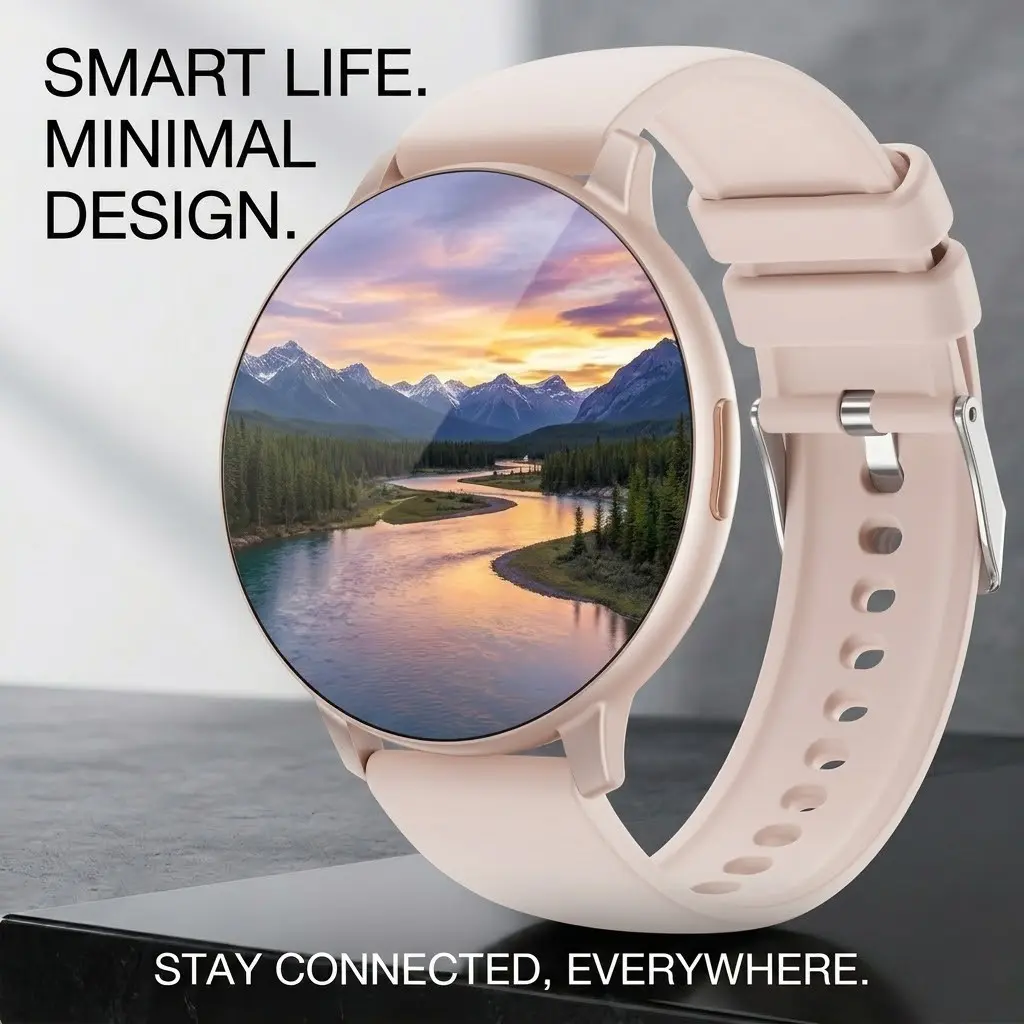 Smartwatch for iPhone & Android, Wearable 1.53" Display, Wireless Calling, Sports Fitness Tracker, Health Watch, Voice Assistant, Multi-Sport Modes, Wristwatch