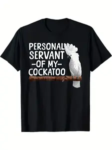 Best Cockatoo Design Parrot Lovers Cockatoo T ShirtSame Style for Men and Women  Summer Short-sleeved Printed T-shirt Pure 220G