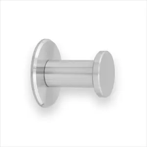 Evi Hardware Bathroom Hanger| Stainless Steel Wall Hanger| Matte Finish| for Hanging Clothes, Coats or Towels| Adhesive and/or Screw Towel Rack| 190DUALAM