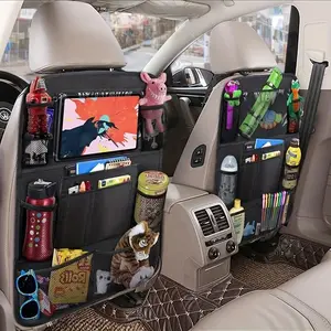 Car Seat Storage Bag, Multifunctional Large Capacity Car Seat Back Bag, Anti-kick Pad Storage Bag, Car Interior Accessories, Car Accessory