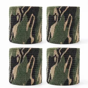 Military Camouflage Self-Adhesive Bandage Roll: Waterproof, Breathable Sports Wrap for Ankle & Wrist Support, Wrist Wraps, High-Elasticity First Aid Tape, Non-Woven Sports Injury Recovery Bandage, Medical Grade Athletic Protection