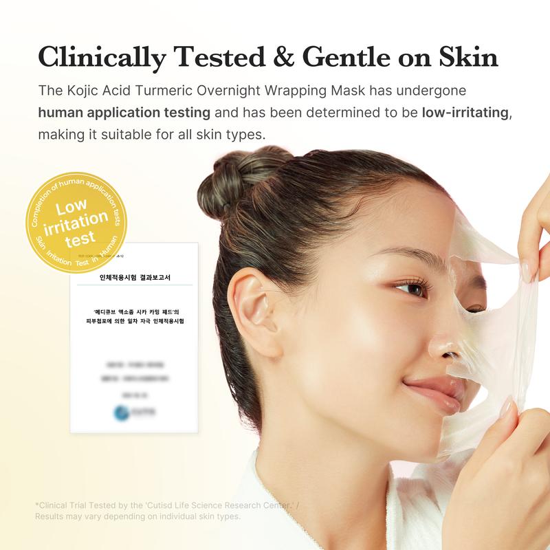 [medicube] Kojic Acid Turmeric Night Wrapping Mask | Overnight Wrapping Mask, Morning Shed, Turmeric, Niacinamide, Vitamin C