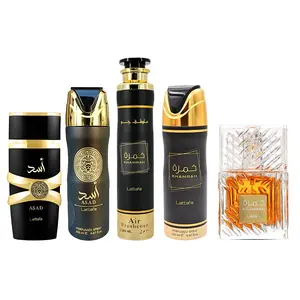 Lattafa Asad Khamrah EDP 3.4FL.OZ Asad & Khamrah Deodorant 200ml & 300ml Luxurious Scent Long Lasting Fragrance Convenient Size