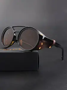 Unisex Vintage Round Frame Sunglasses, Modern Trendy Sunglasses, Trendy Casual Sunglasses for Everyday Use, Trendy Styling Sunglasses, Fashion Accessories for Outdoor Activities