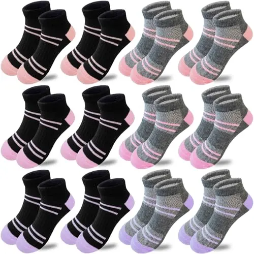 6 Pairs Black(3 Color) + 6 Pairs Grey(3