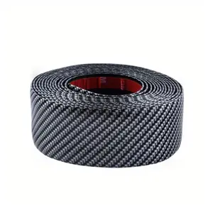 Nano Carbon Fiber Car Door Sill Anti-Scratch Sticker Universal Modified Carbon Fiber Pedal Decoration Anti-Collision Trunk Protection Anti-Scratch 1m x 5cm Waterproof Durable DIY Cuttable