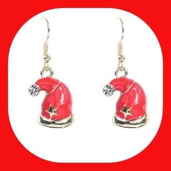 New SuperAdorable Santa Hat Dangle Earrings   Christmas  Holiday  Gift