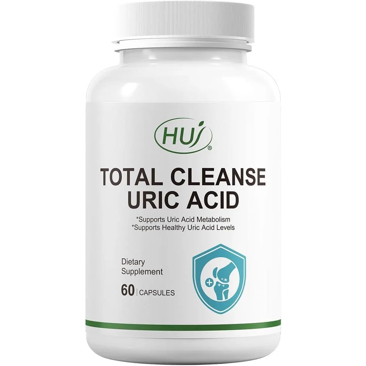 HUJ Total Cleanse Uric Acid - Uric Acid Cleanse Supplement - with Tart Cherry, Celery Seed, Marine Active 10 and Chrysanthemum Extract - Supports Joint and Kidney Health* - 60 Capsules