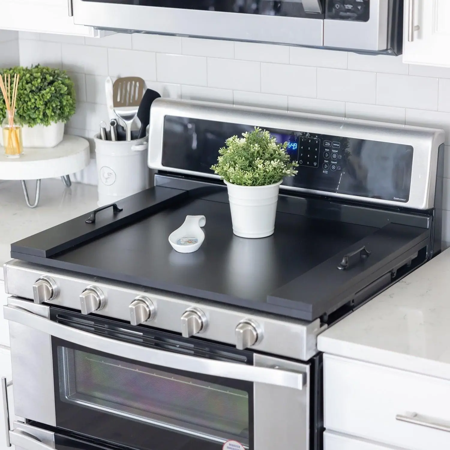 Laminate Wood Noodle Board Stove Covers Tray for Kitchen, Use as Serving tray or Ottoman Tray