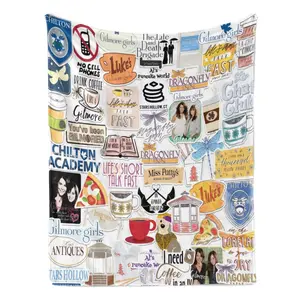 Gilmore Girls Blanket – Cozy TJ Maxx Inspired Throw, Stars Hollow TV Fan Gift, Pop Culture Wall Hanging, Cute Graphic Tapestry for Bedroom & Living Room