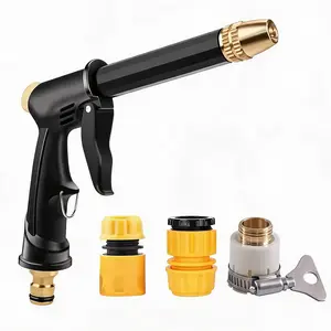Home High-Pressure Car Wash Gun with Hose Accessories, Plastic Soft Tube Nozzle, Dual-Purpose Garden Cleaning Tool for Washing and Irrigation，high pressure car wash gun