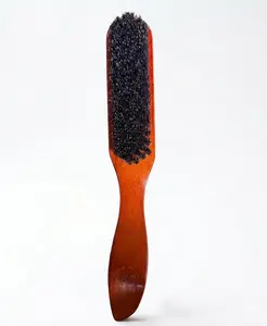 Professional 100% Boar Bristle Fade Brush  | Genuine Wood-Grain Barber Detaile