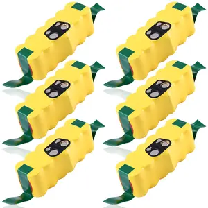 6 Pack 14.4V 4500mAh Ni-Mh Replacement Battery Compatible with iRobot Roomba 14.4V R3 500 600 700 800 900 Series 500 510 531 535 540 550 552 560 570 580 595 620 650 660 700 760 770 780 790 800 870 900 980