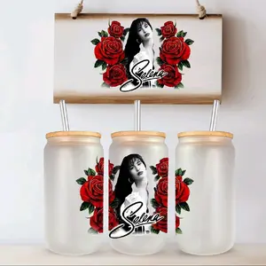 Selena Quintanilla 16 oz Frosted Glass Can