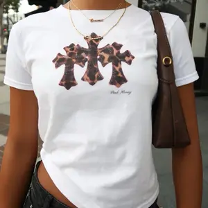 The Leo Cross Crop Tee