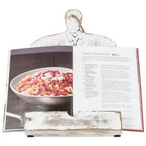 Whitewashed Cutting Board Style Cookbook Holder