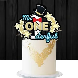 Mr. One-derful Cake Topper - First Birthday Cake Toppers - Custom Cake Toppers - Baby Birthday