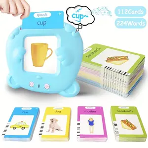 112 Vocabulary Flashcards with 224 English Words, Ideal for Speech Therapy & Language Development, Durable Design for Kids Ages 3+