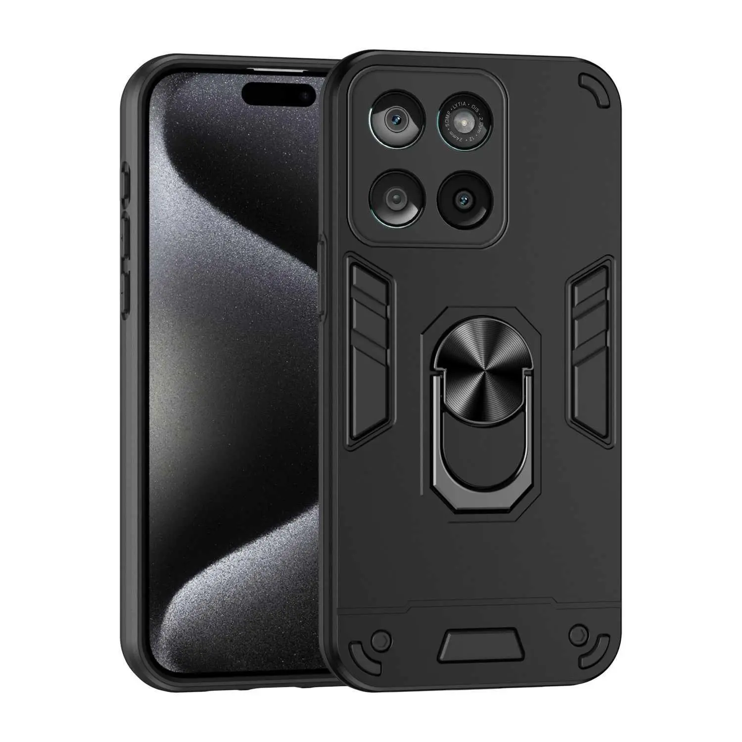 For MOTO Edge 70 Fusion Phone Case 360 Warrior For Motorola Edge 60 Pro Stand For G86 Cover HNAD73Dccdv