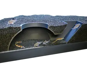 Fish Tank Underground Dome Tunnel | Viewing Fish & Shrimp Aquarium Under Gravel Cave | Fish Tank Decor Hideaway Perfect for Corydora Catfish, Kuhli Loach, Clown Loach, Pleco