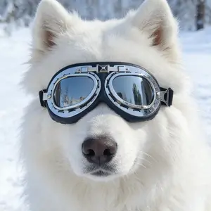 （Large dogs weigh between 35KG and 80KG）Fashion style retro style pet glasses sunglasses Great Dane UV protection goggles dog big dog glasses big white bear dog
