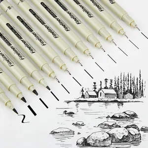 Art Pens, Multiliners, Fineliner Ink Pens,Set of 12 Technical Drawing pen,Pigment Pen,Fine Point,Black,Waterproof,for Art Watercolor,Sketching, Micro Drawing,Micro Fineliner Art Pens