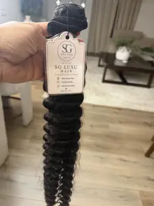 Deep Curly Crochet Hair 22 Inch Human Hair Bundles Deep Wave 24 Inch