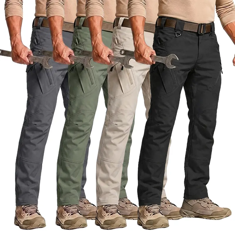 Homug Men's Tactical Work Pants - Abrasion-resistant Work Pants with Multiple Pockets | Abrasion-resistant men's work pants, comfortable, practical storage, ergonomic design, suitable for construction, hiking, camping and outdoor activities
