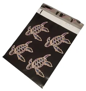 Rainbow Turtle Poly Mailers Size 10x13 Colorful Shipping Bags