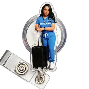 On The Go Travel Nurse Badge Reel reels