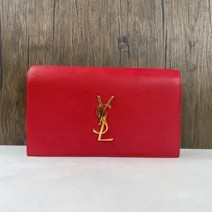 Pre-owned Yves Saint Laurent leather Clutches & Wristlets YSL red clutch bag QG1266