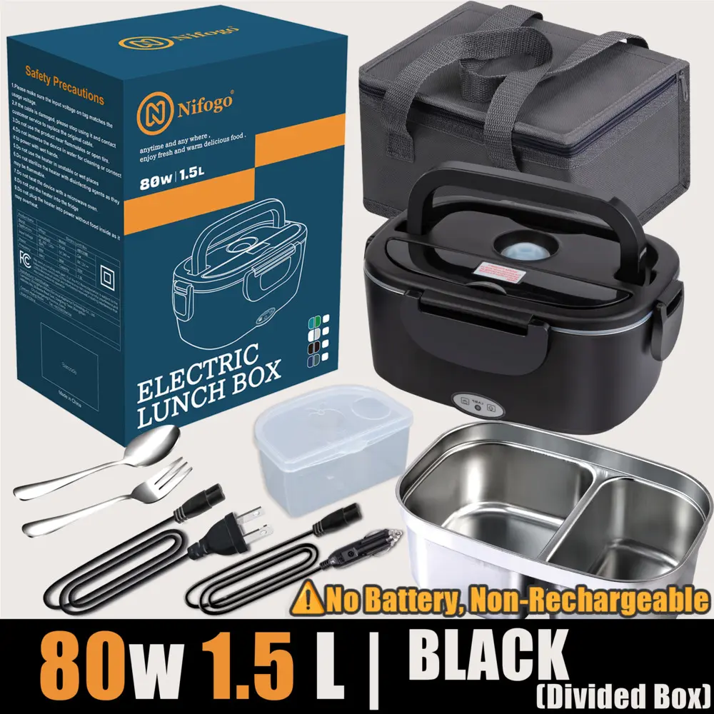 1.5L 80W Black (Divided Box)