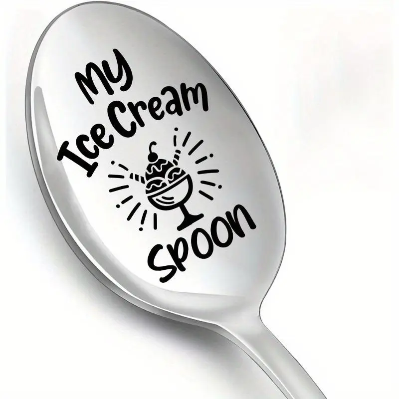 Stainless Steel Ice Cream Spoon, Long Handle Spoon, Ice Cream Spoon, Coffee Spoon, Dessert Spoon, Teaspoon, Kitchen Utensils