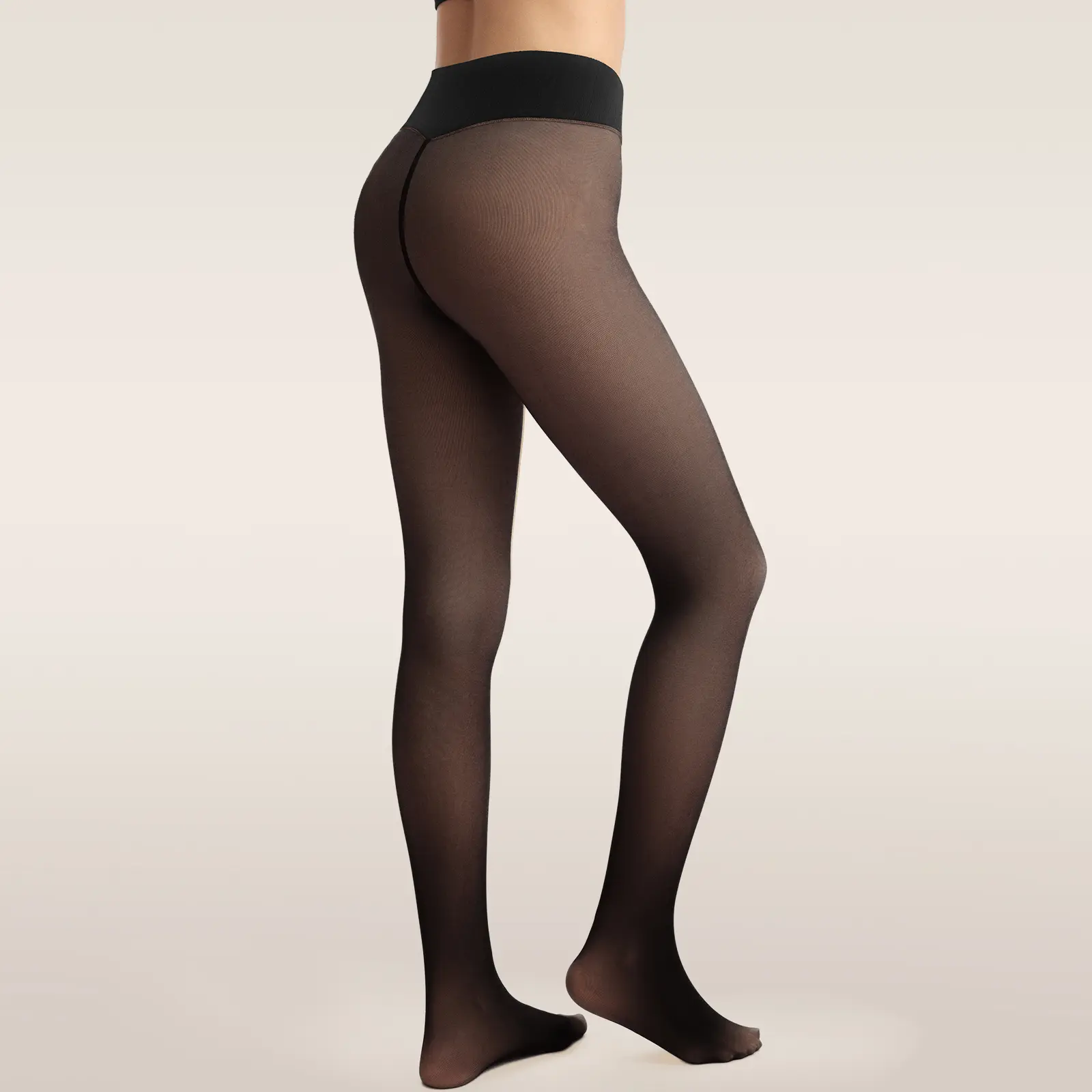 SHEYEAH NEW Fleece-Lined Compression Tights – Invisible Thermal Pantyhose – Closed Foot – XS–XL – 4 Nude Shades