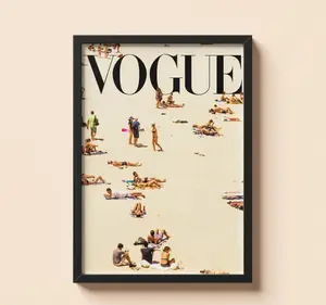 At the Beach Print | Old Money Poster | Vintage Vogue Poster