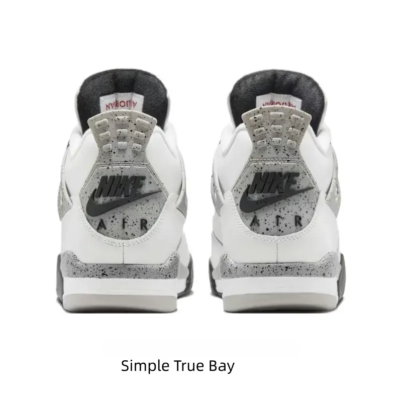 Men White Grey Speckled Mid Top Retro Basketball Sneakers, White Leather Mesh Breathable Air Cushion Kicks, American Street Hip Hop Trend Athletic Shoes, Vintage Style Men Daily Outfit Casual Footwear